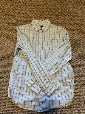 Vineyard Vines Blue and Green Plaid Dress Shirt